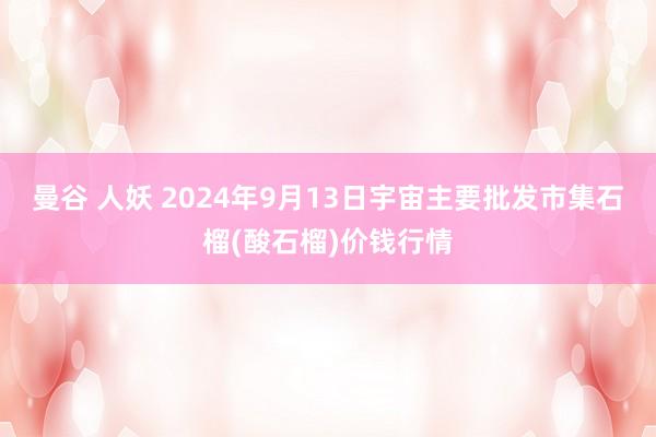 曼谷 人妖 2024年9月13日宇宙主要批发市集石榴(酸石榴)价钱行情