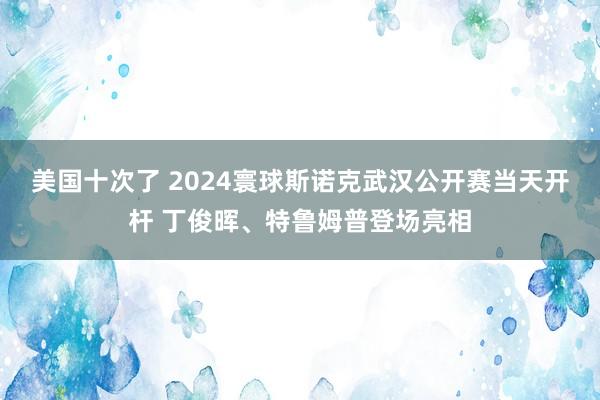 美国十次了 2024寰球斯诺克武汉公开赛当天开杆 丁俊晖、特鲁姆普登场亮相