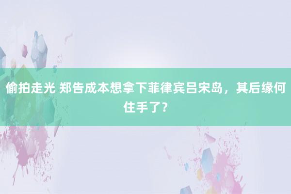 偷拍走光 郑告成本想拿下菲律宾吕宋岛，其后缘何住手了？