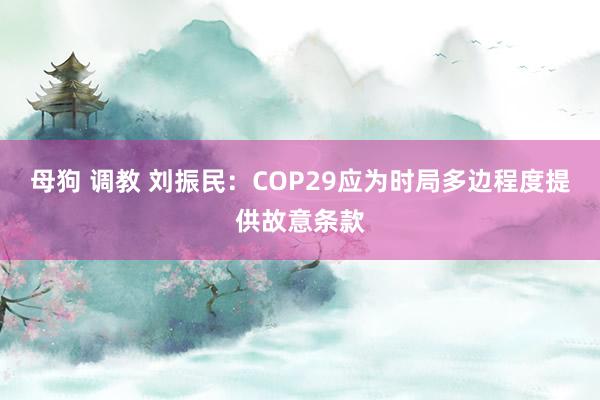 母狗 调教 刘振民：COP29应为时局多边程度提供故意条款