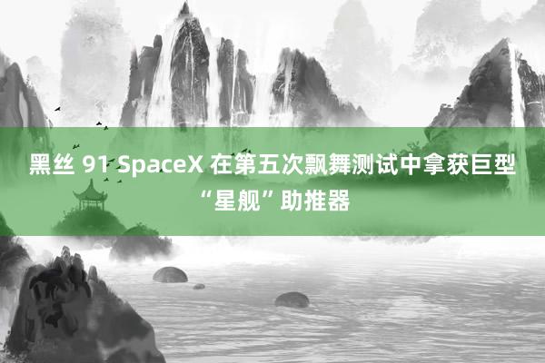 黑丝 91 SpaceX 在第五次飘舞测试中拿获巨型“星舰”助推器