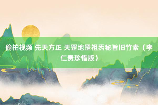 偷拍视频 先天方正 天罡地罡祖炁秘旨旧竹素（李仁贵珍惜版）