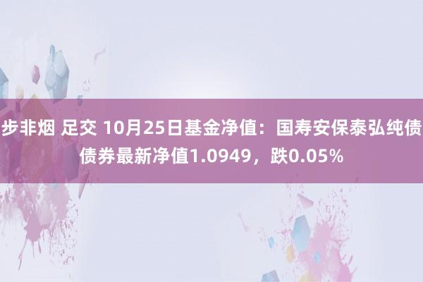 步非烟 足交 10月25日基金净值：国寿安保泰弘纯债债券最新净值1.0949，跌0.05%