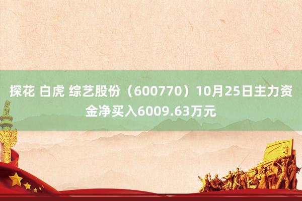 探花 白虎 综艺股份（600770）10月25日主力资金净买入6009.63万元