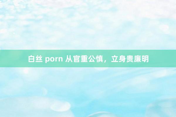 白丝 porn 从官重公慎，立身贵廉明