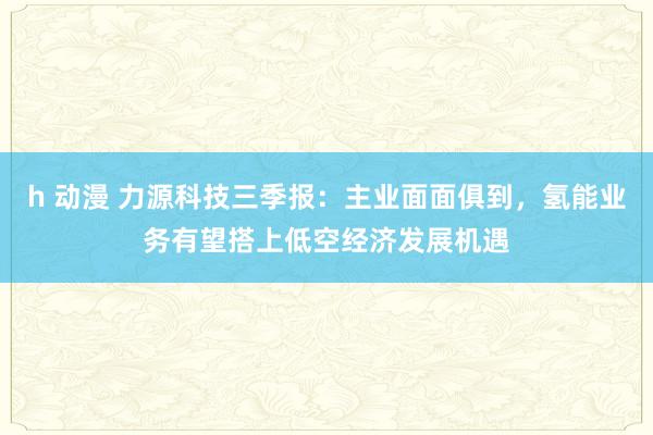 h 动漫 力源科技三季报：主业面面俱到，氢能业务有望搭上低空经济发展机遇