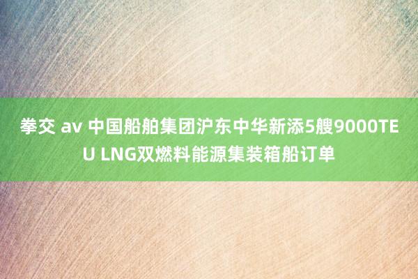 拳交 av 中国船舶集团沪东中华新添5艘9000TEU LNG双燃料能源集装箱船订单