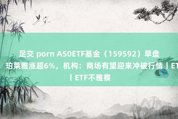 足交 porn A50ETF基金（159592）早盘涨近1%，珀莱雅涨超6%，机构：商场有望迎来冲破行情丨ETF不雅察