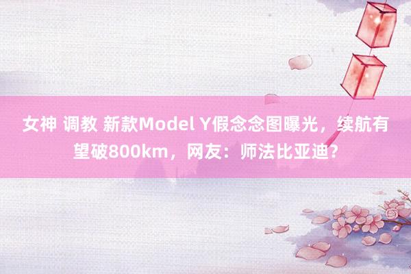 女神 调教 新款Model Y假念念图曝光，续航有望破800km，网友：师法比亚迪？