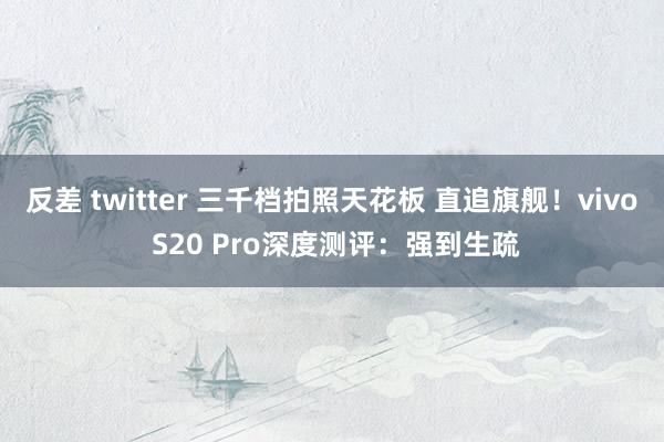 反差 twitter 三千档拍照天花板 直追旗舰！vivo S20 Pro深度测评：强到生疏