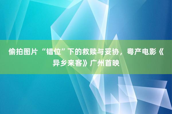 偷拍图片 “错位”下的救赎与妥协，粤产电影《异乡来客》广州首映