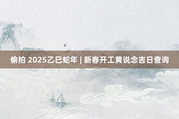 偷拍 2025乙巳蛇年 | 新春开工黄说念吉日查询