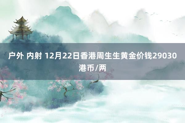 户外 内射 12月22日香港周生生黄金价钱29030港币/两