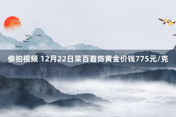 偷拍视频 12月22日菜百首饰黄金价钱775元/克