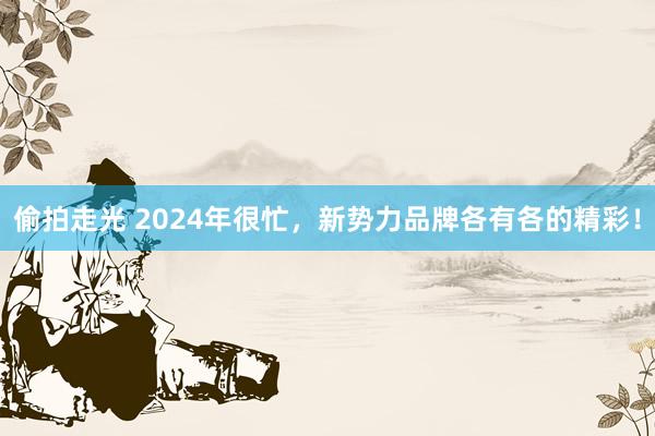 偷拍走光 2024年很忙，新势力品牌各有各的精彩！