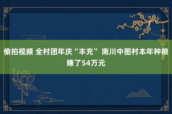 偷拍视频 全村团年庆“丰充” 南川中图村本年种粮赚了54万元