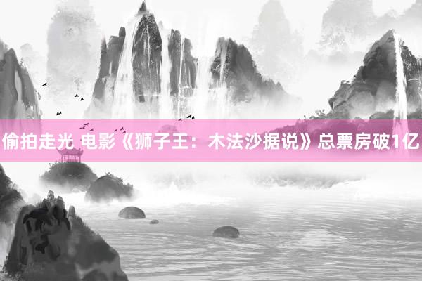 偷拍走光 电影《狮子王：木法沙据说》总票房破1亿