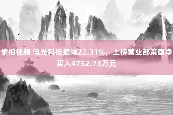 偷拍视频 电光科技振幅22.31%，上榜营业部策画净买入4752.73万元