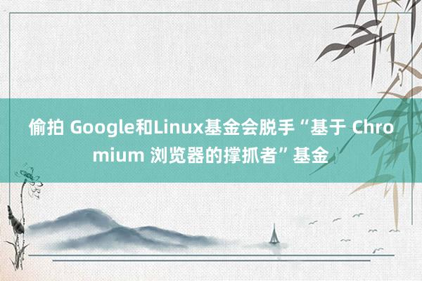 偷拍 Google和Linux基金会脱手“基于 Chromium 浏览器的撑抓者”基金