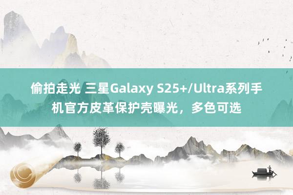 偷拍走光 三星Galaxy S25+/Ultra系列手机官方皮革保护壳曝光，多色可选